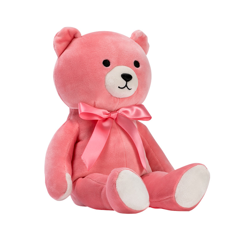 坐姿领结熊毛绒玩具可爱小熊可爱公仔玩偶送女友批发创意礼物